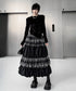 Black Mesh Layered Skirt